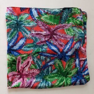 Zara Vibrant Colorful Tropical Square Neck Scarf